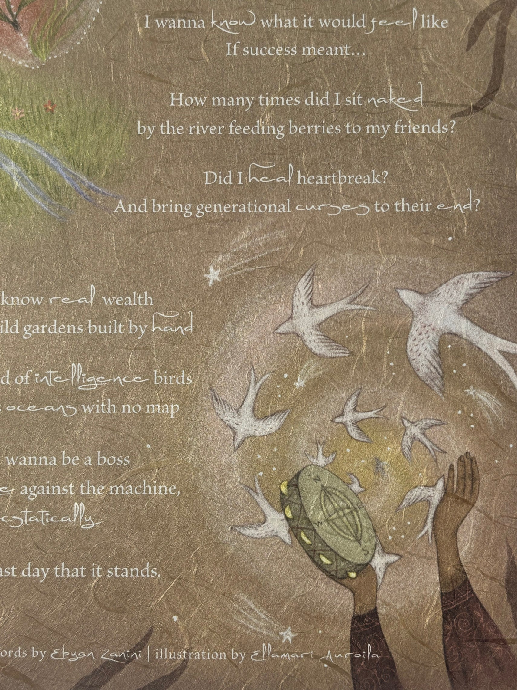 Close up of the print