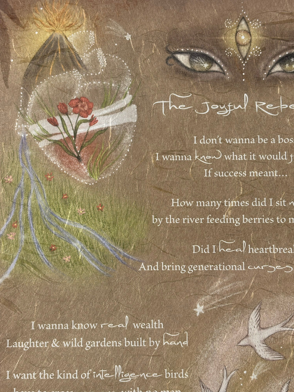 Close up of the print